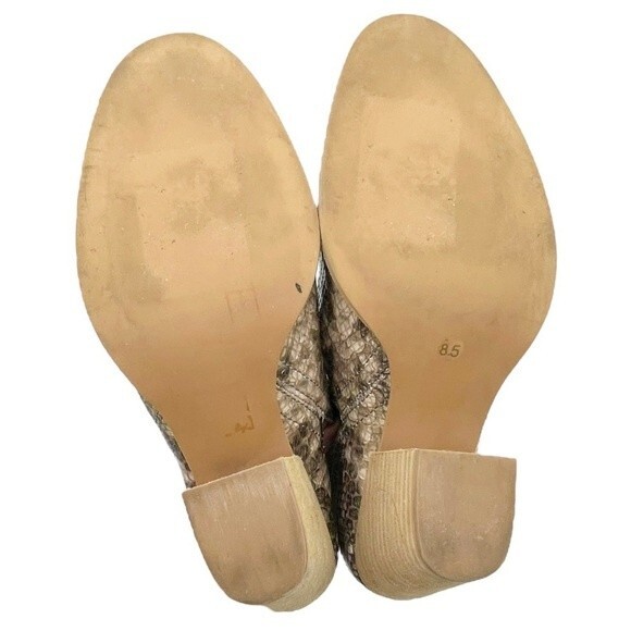 Jeffrey Campbell Rosalee Taupe Gray Snake Print Leather Western Bootie Size 8.5 - Picture 14 of 16